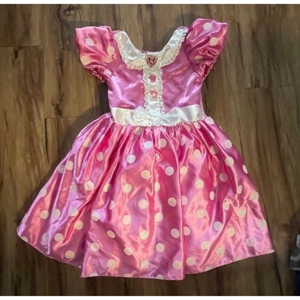 Minnie Mouse Costume Dress Pink Disney Store Size 7/8 Dress Up